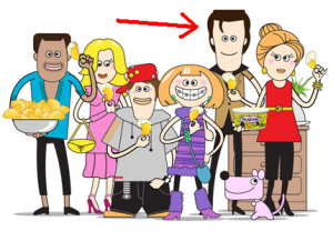 Graphic of Philly Dips characters where one looks like Matt Smith