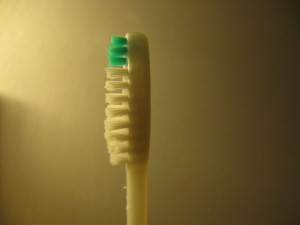 Toothbrush trimmed short.